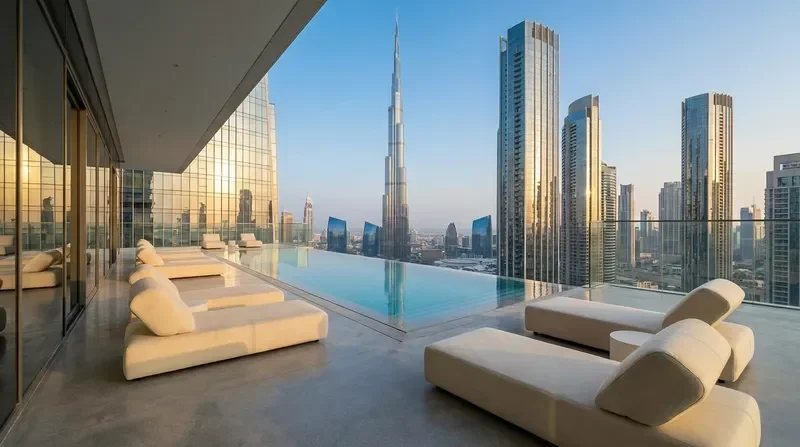 A family celebrating a Jewish holiday at a luxury resort in Dubai